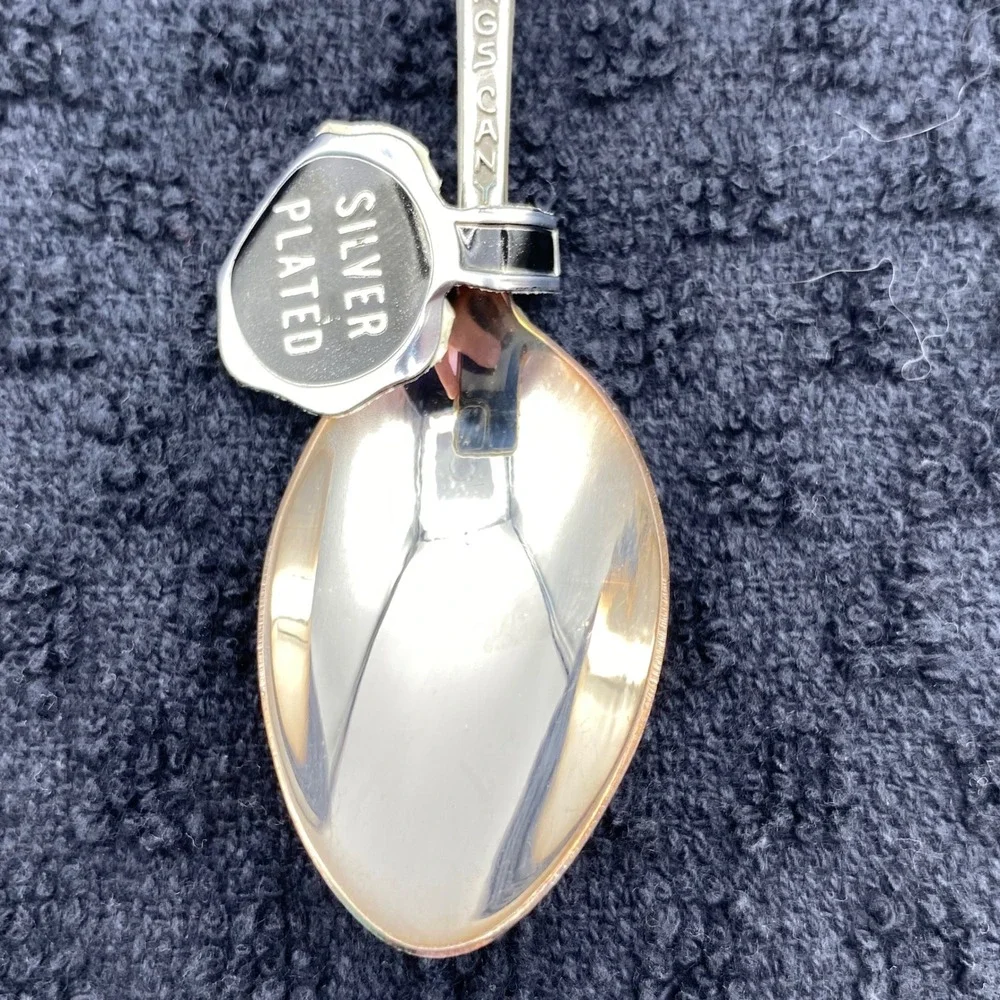 Vintage Sequoia Kings Canyon Souvenir Spoon Silver Cutout Tree Tag California NP
